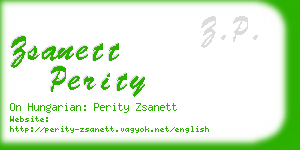 zsanett perity business card